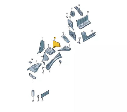 NEW VOLKSWAGEN CRAFTER SZ REAR RIGHT CLOSING ELEMENT 2N0805150