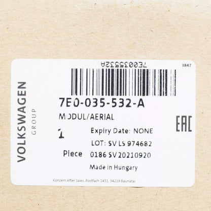 NEW VW TRANSPORTER T5 CALI WING MIRROR AERIAL 7E0035532A