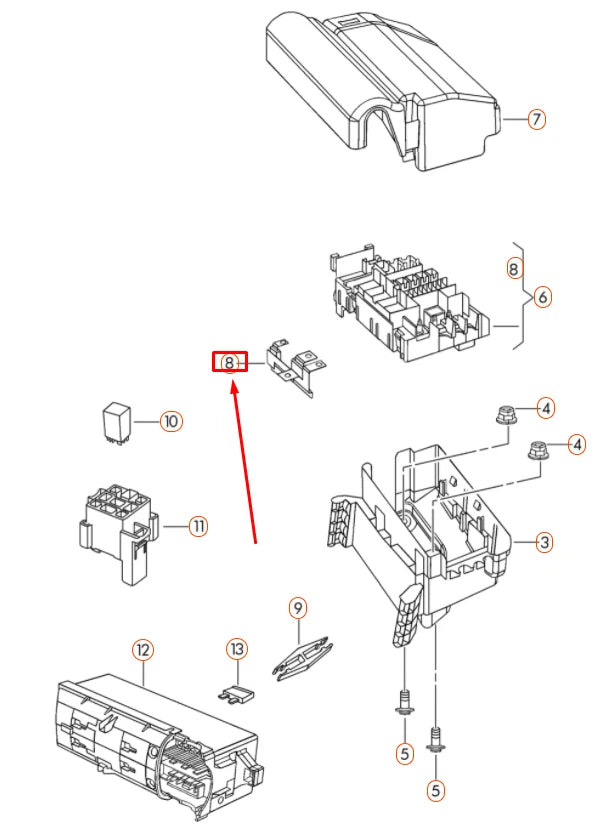 NEW VOLKSWAGEN JETTA A6 MK6 MULTI FUSE 5C0937629A ORIGINAL