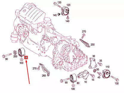 NEW MERCEDES-BENZ A W169 FRONT ENGINE MOUNTING SUPPORT A1692401417 ORIGINAL