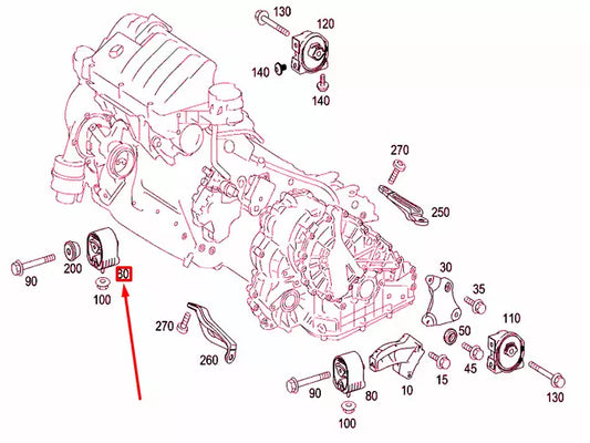 NEW MERCEDES-BENZ A W169 FRONT ENGINE MOUNTING SUPPORT A1692401417 ORIGINAL