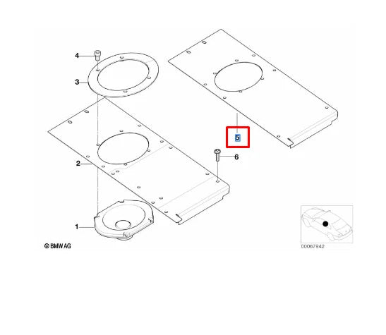 NEW BMW Z8 ROADSTER E52 RIGHT MOUNTING PLATE UNDER SEAT 65108235278 ORIGINAL