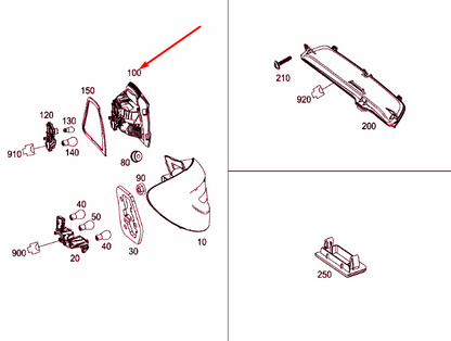 new mercedes-benz b w246 rear left inner tail lamp a2468200764 original