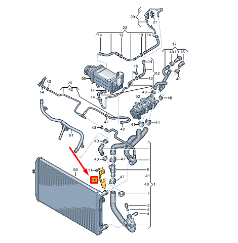 new vw golf cd mk8 engine coolant hose bracket 5q0121093fe original
