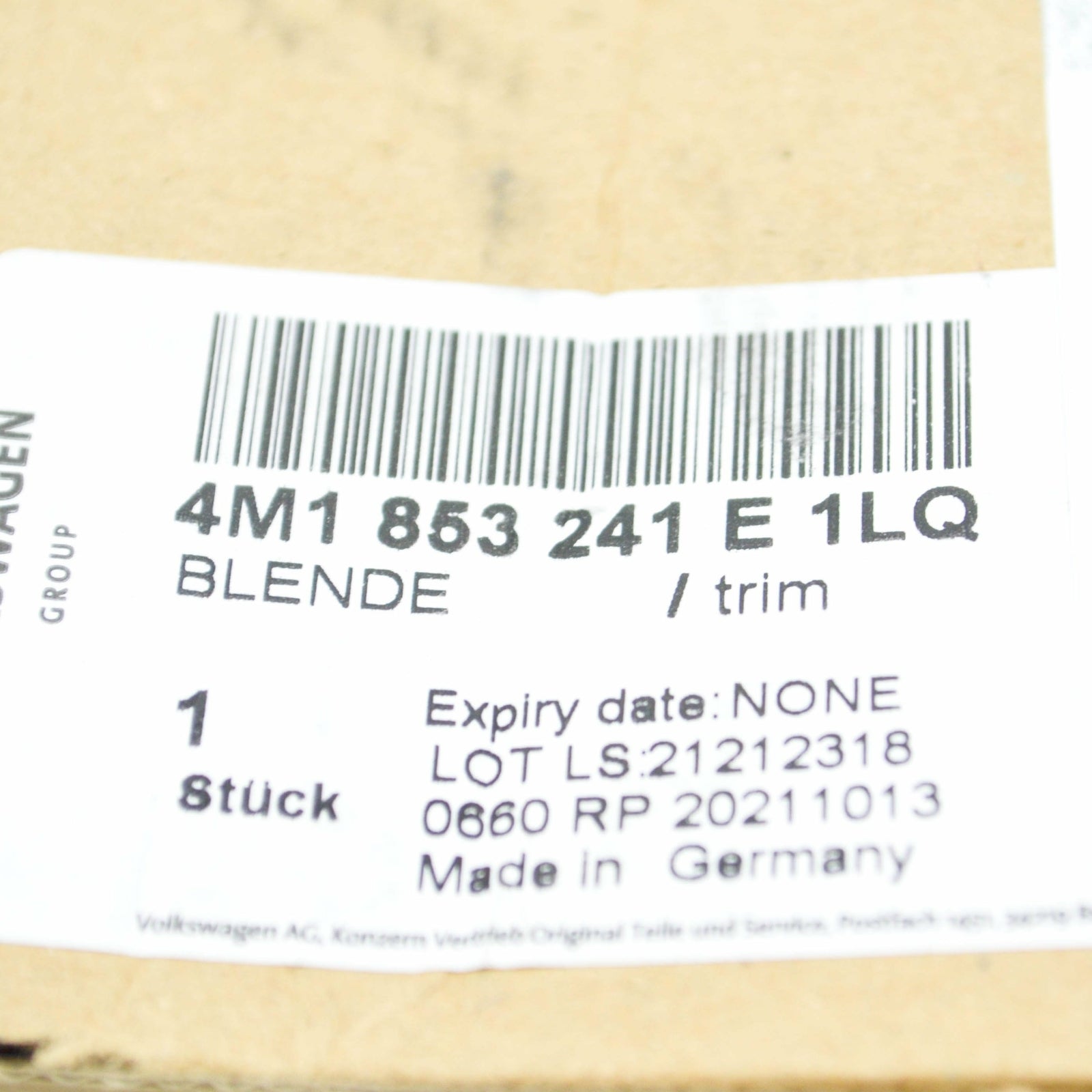 NEW AUDI Q7 4M DASH PANEL CENTER UPPER LEFT TRIM LHD 4M1853241E1LQ ORIGINAL