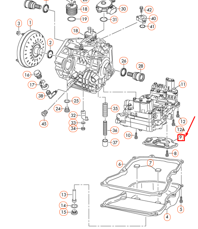 NEW VOLKSWAGEN BEETLE 9C TRANSMISSION OIL STRAINER 09G325429A ORIGINAL