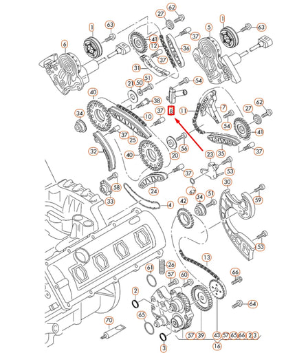 NEW AUDI A4 B7 TIMING CHAIN TENSIONER 079109218D