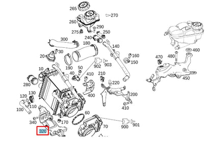 NEW MERCEDES-BENZ A W177 CHARGE AIR COOLING LEFT HOLDER A1770904100 ORIGINAL