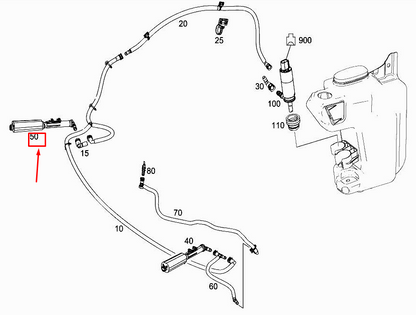 NEW MERCEDES-BENZ SL R231 FRONT RIGHT HEADLAMP WASHER NOZZLE A2318600247