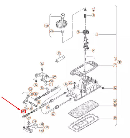 NEW AUDI A1 8X SELECTOR MECHANISM BOWDEN CABLE CATCH 1K0711761B ORIGINAL