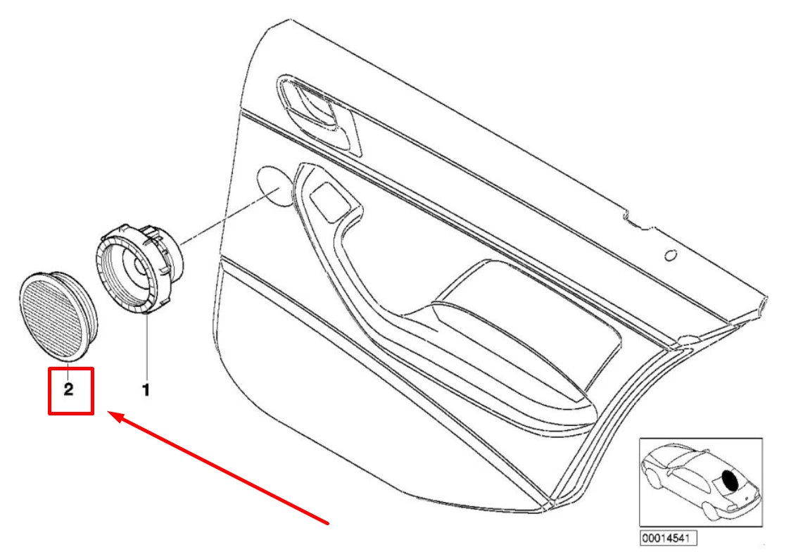 NEW BMW 3 E46 REAR DOOR LOUDSPEAKER COVER 65138374761 8374761 ORIGINAL