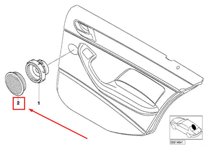 NEW BMW 3 E46 REAR DOOR LOUDSPEAKER COVER 65138374761 8374761 ORIGINAL