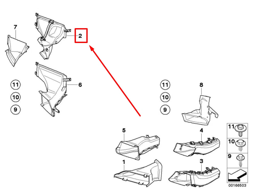 NEW BMW 3 E90 FRONT RIGHT AIR DUCT 7162272 51717162272 ORIGINAL