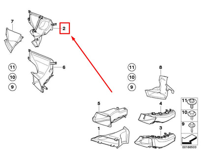 NEW BMW 3 E90 FRONT RIGHT AIR DUCT 7162272 51717162272 ORIGINAL