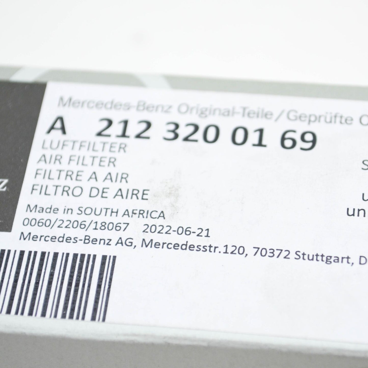 NEW MERCEDES-BENZ GLE W166 AIR INTAKE FILTER A2123200169 ORIGINAL