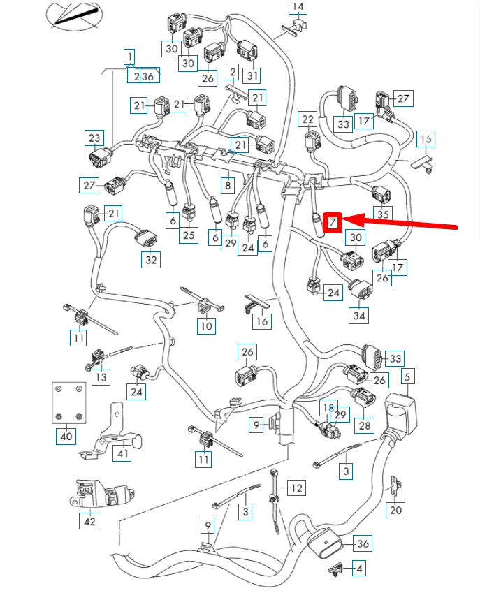NEW AUDI A3 8V GLOW PLUG RD. CONNECTOR SLEEVE HOUSING 04L971785C ORIGINAL