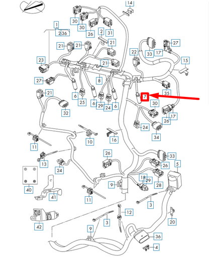 NEW AUDI A3 8V GLOW PLUG RD. CONNECTOR SLEEVE HOUSING 04L971785C ORIGINAL