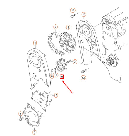 NEW AUDI A3 8P TOOTHED BELT TENSIONING ROLLER 06A109479F