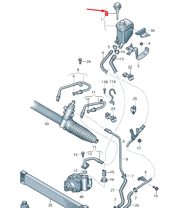 NEW VW TOUAREG 7P MK2 STEERING TANK END CAP 7L6422376