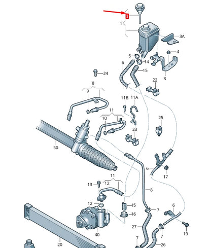 NEW VW TOUAREG 7P MK2 STEERING TANK END CAP 7L6422376