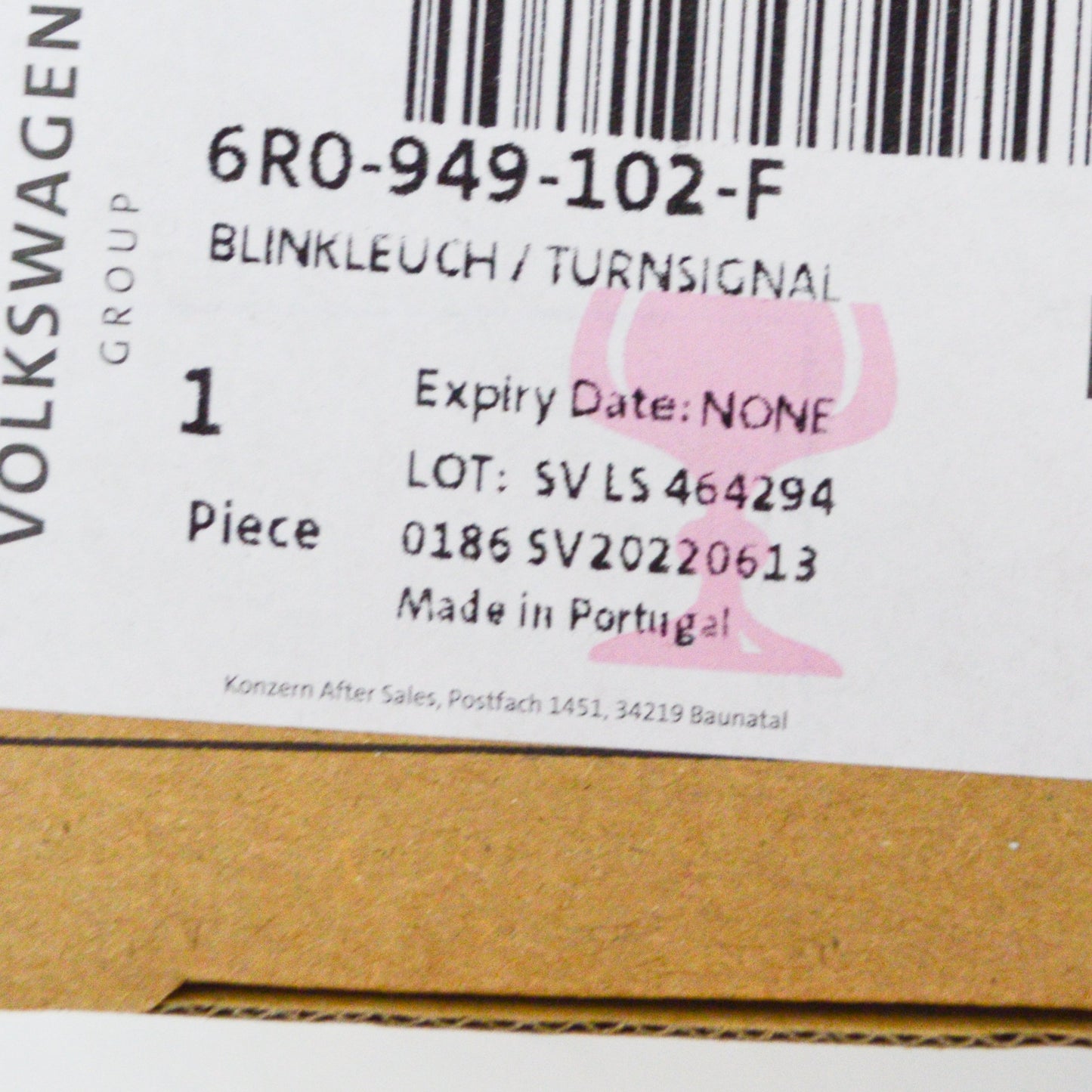 NEW VW POLO 6R MK5 FRONT RIGHT DOOR MIRROR TURN INDICATOR 6R0949102F ORIGINAL
