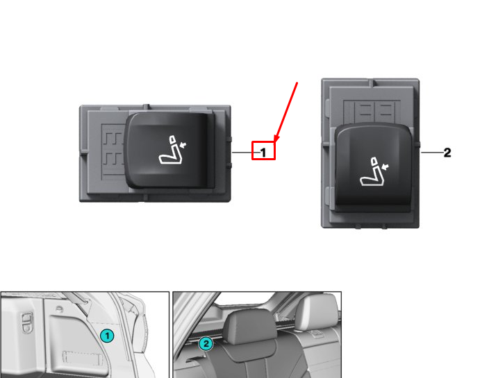 new bmw 5 touring g31 left remote backrest unlocking switch 61319393349 original