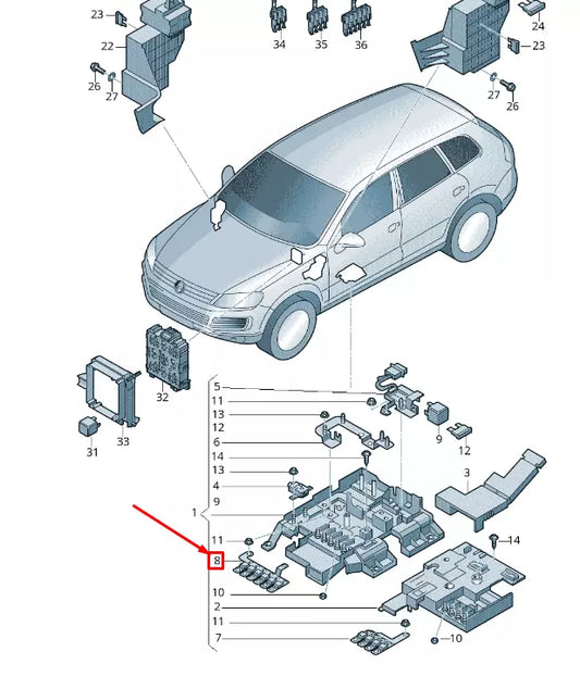 NEW VW TOUAREG 7P MK2 MINI-FUSE 100A 7P0937629C