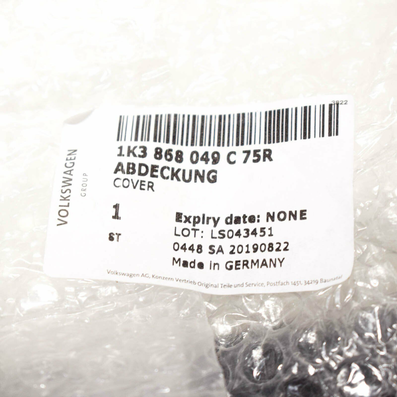 NEW VW GOLF MK FRONT LEFT WINDOW SWITCH COVER LHD 1K3868049C75R ORIGINAL