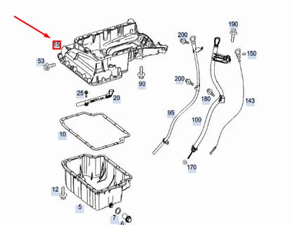 NEW MERCEDES-BENZ VITO W447 OIL PAN UPPER PART A6510143300 ORIGINAL