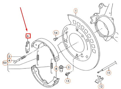 NEW AUDI Q7 4L REAR PARKING BRAKE EXPANDER LOCK 7L0609585 ORIGINAL