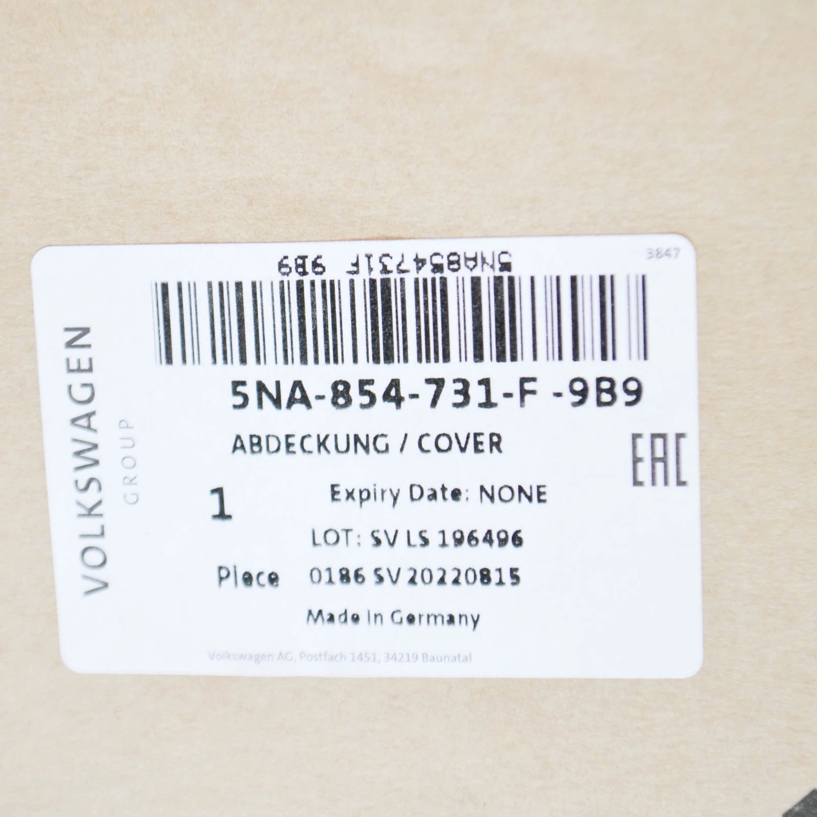 NEW VW TIGUAN AD FRONT LEFT WHEEL ARCH MOLDING TRIM 5NA854731F9B9