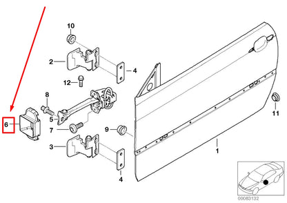 NEW BMW 3 E46 FRONT DOOR BRAKE GASKET 51218246870 8246870 ORIGINAL
