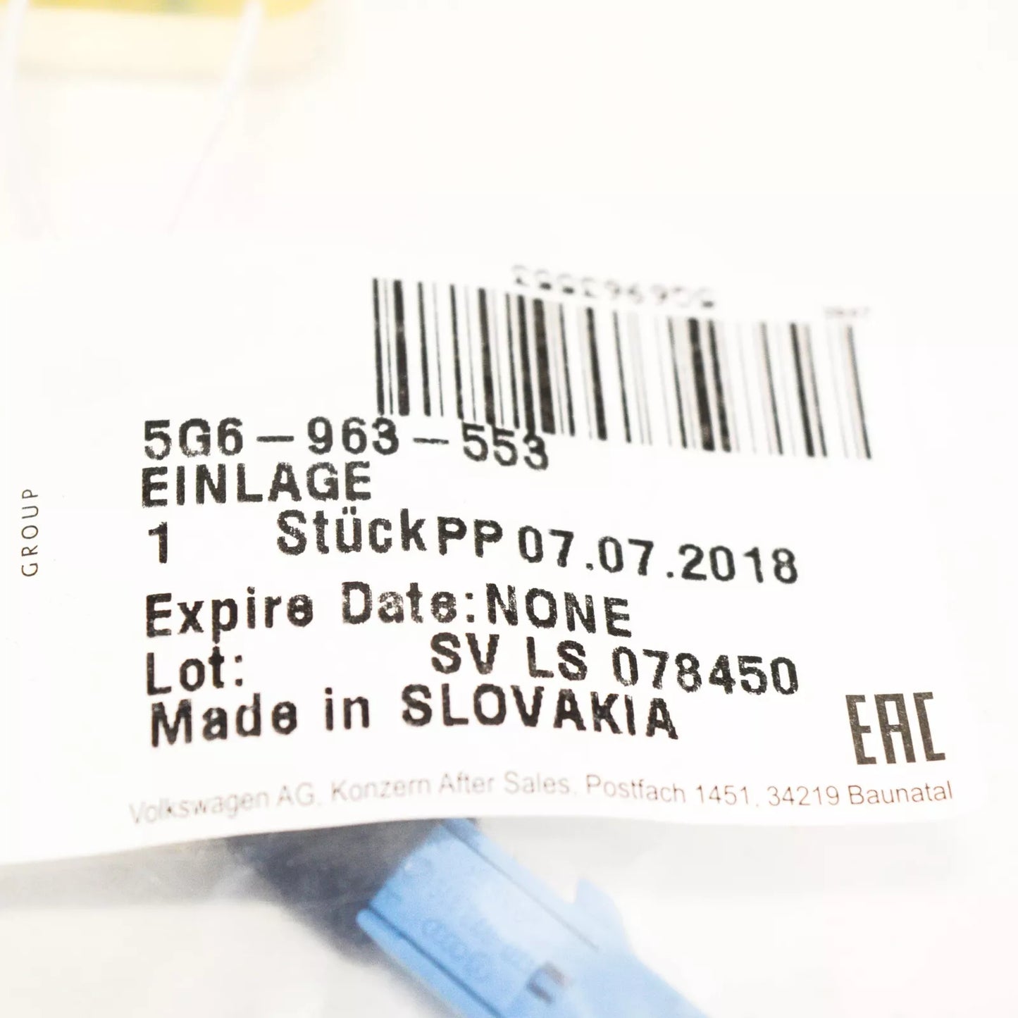 NEW VOLKSWAGEN GOLF MK7 SEAT OCCUPANT SENSOR 5G6963553 ORIGINAL