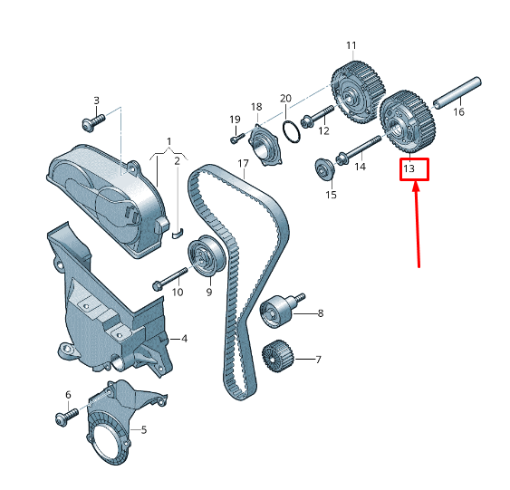 new audi q2 ga camshaft adjuster unit 04c109088c original