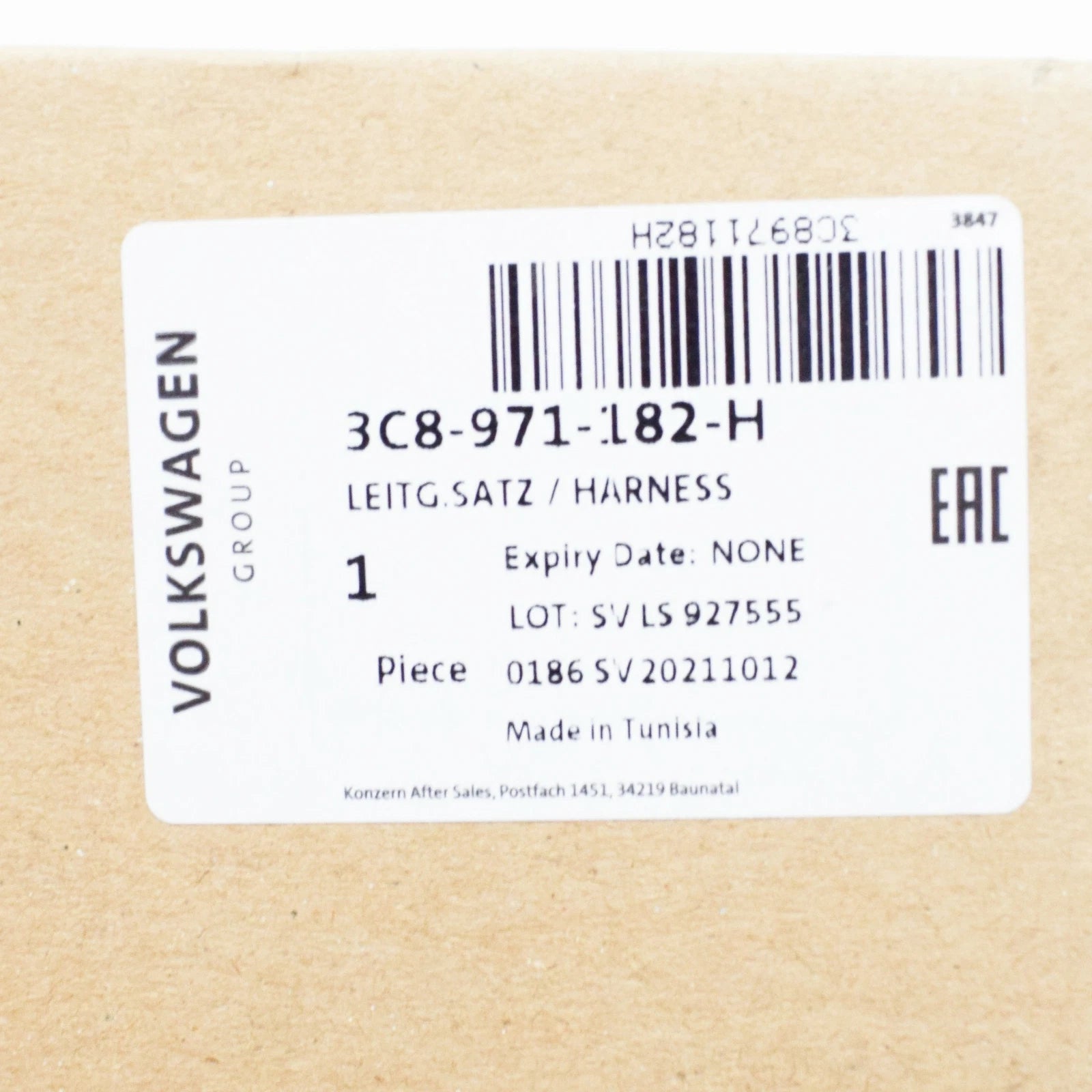 NEW VOLKSWAGEN CC TAILGATE CABLE SET 3C8971182H