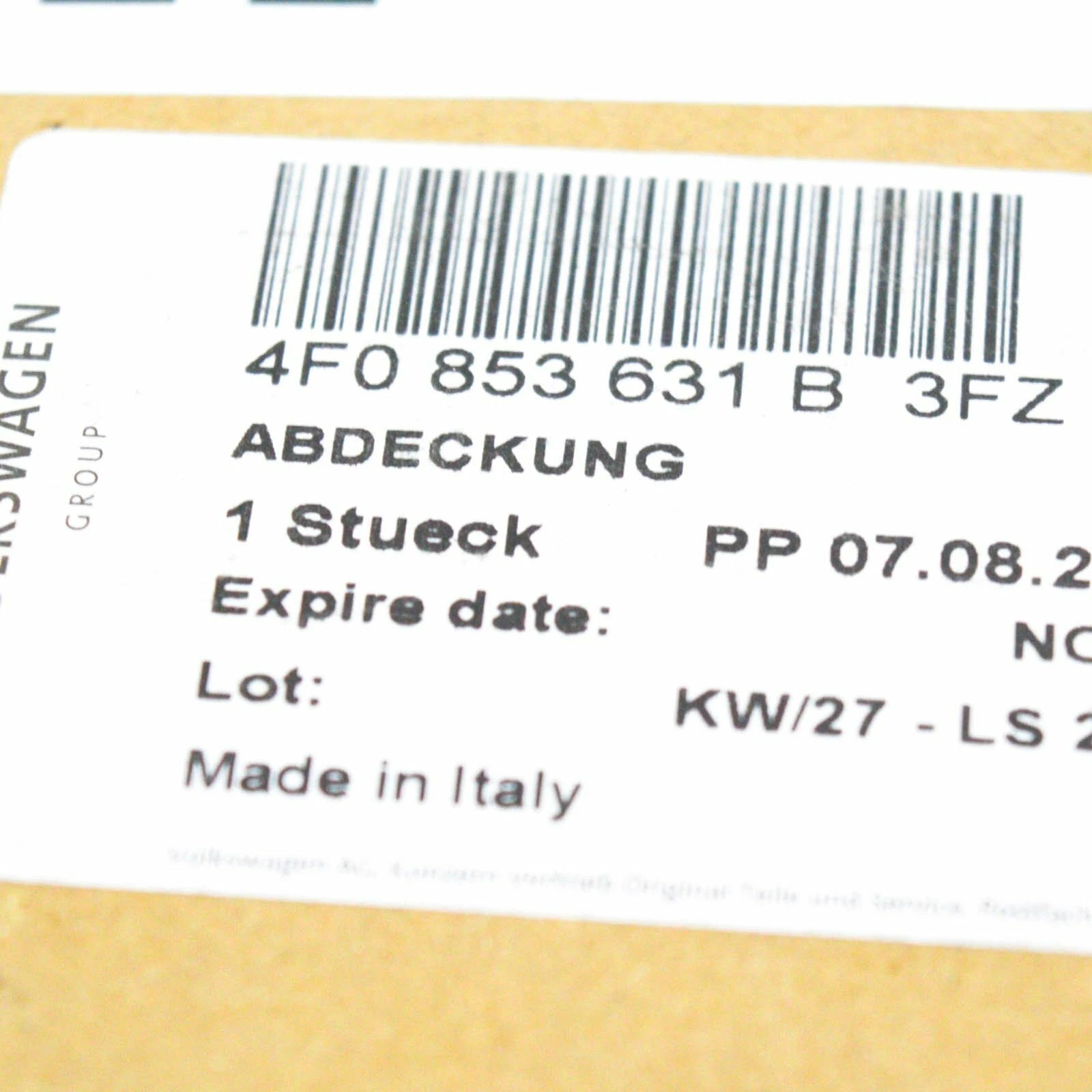 NEW AUDI A6 C6 FRONT BUMPER RADIATOR GRILLE COVER BEZEL 4F0853631B3FZ