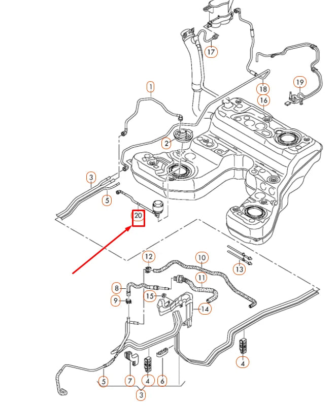 NEW AUDI A8 D4 FUEL FILTER 4H0201511A ORIGINAL