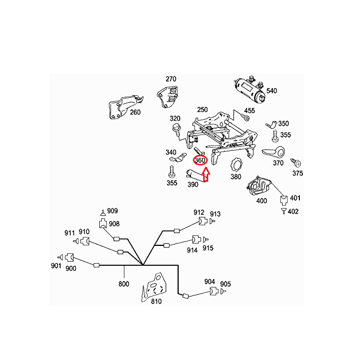 NEW MERCEDES BENZ W169 LEFT SEAT ADJUSTER HANDLE A169919056164 ORIGINAL