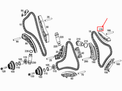 new mercedes-benz e w213 central engine chain sliding rail a1770523900 original