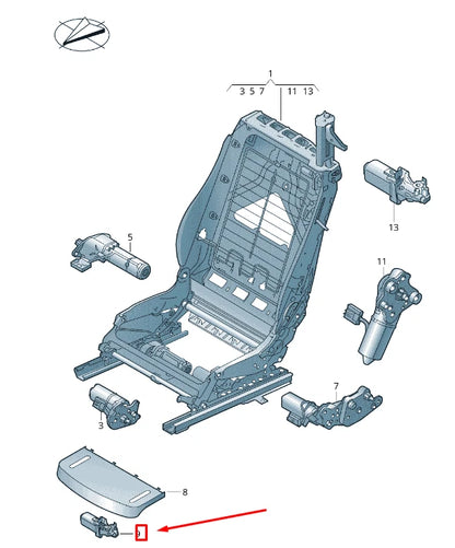 NEW VW TRANSPORTER VI T6 SEAT DEPTH ADJUSTER MOTOR JNV959827