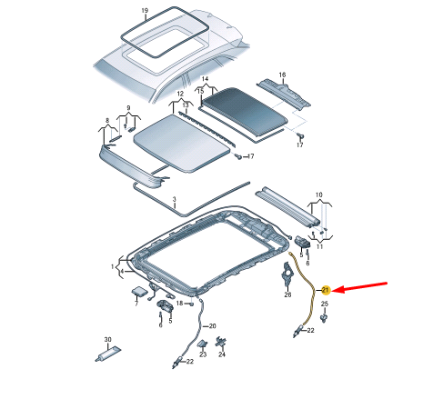 new audi q3 f3 sportback rear left water drainage hose 83a877203a original