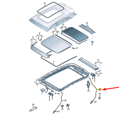 new audi q3 f3 sportback rear left water drainage hose 83a877203a original