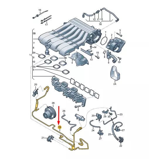 NEW VW TOUAREG 7P MK2 VACUUM HOSES WITH CONNECTING PARTS 03H133778AT
