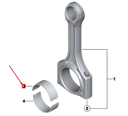 NEW BMW 1 E81 CRANKSHAFT CONNECTING ROD BLUE BEARING SHELL 11247798085 ORIGINAL