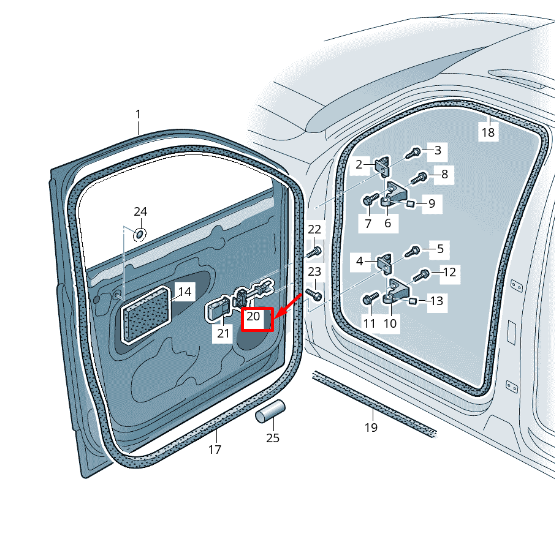 new skoda kodiaq ns front door catch 565837249 original