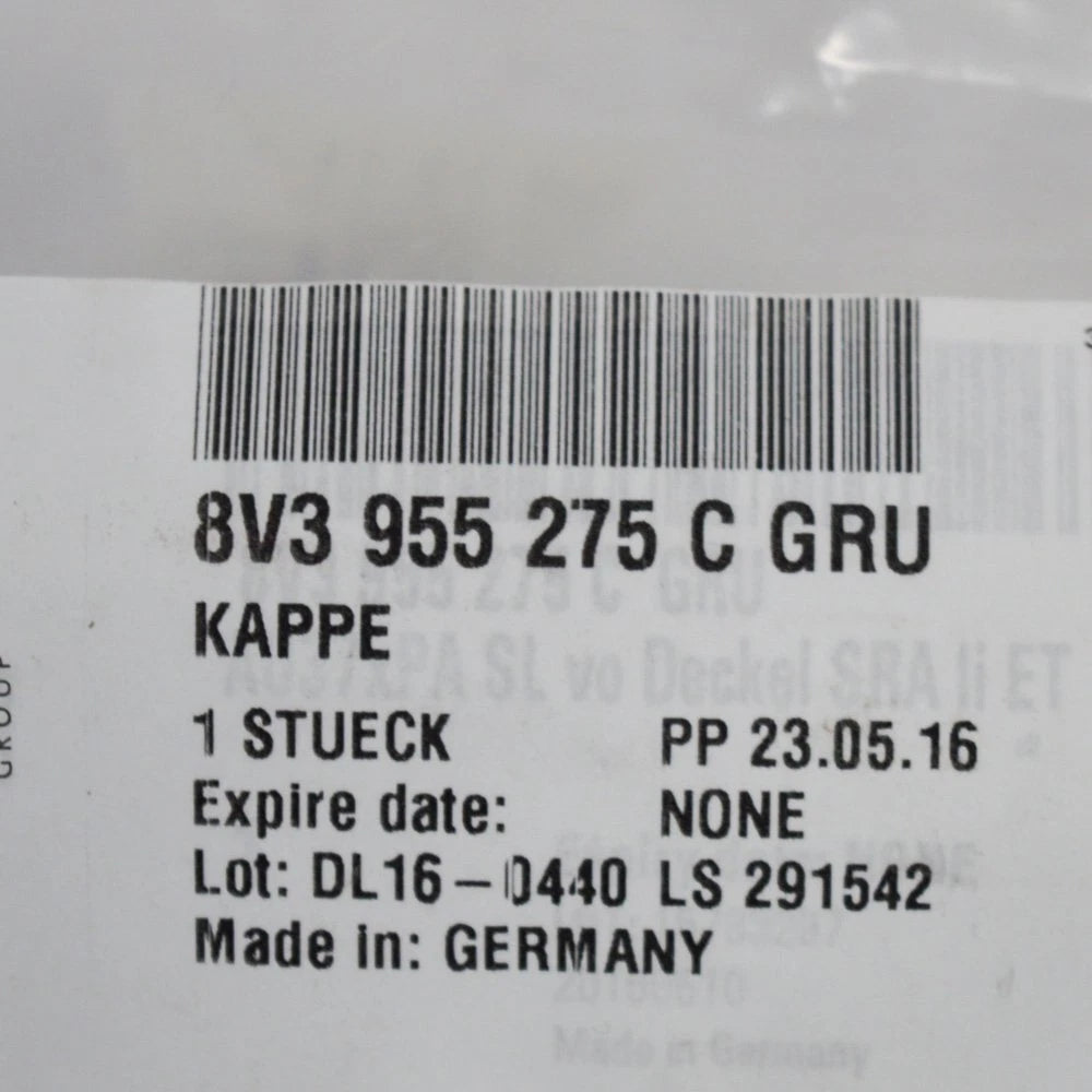 NEW AUDI A3 8V LEFT HEADLIGHT WASHER CAP 8V3955275CGRU ORIGINAL