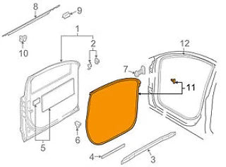 NEW AUDI Q7 4L FRONT LEFT DOOR SEAL RUBBER 4L0837911