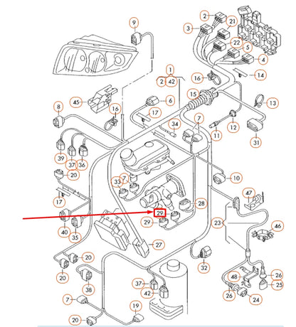 NEW AUDI A2 8Z FLAT CONTACT HOUSING WITH GASKET 3 PIN 1J0972483A ORIGINAL