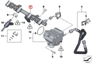 NEW BMW 1 F21 F20 FUEL RAIL INJECTOR PIPE 13537592426 7592426 ORIGINAL