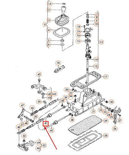 NEW AUDI A3 8P GEAR SELECTOR CABLE 1K0711265AS